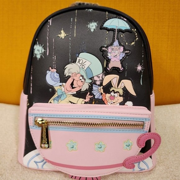 Loungefly Disney Alice in Wonderland Happy Unbirthday Mad Hatter Mini Backpack main image 14